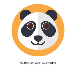 Flat Vector of Face of Panda. The panda is a gorgeous Animal and cute too.