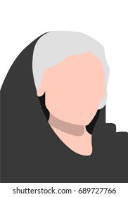 Flat Vector Of Fatima Jinnah