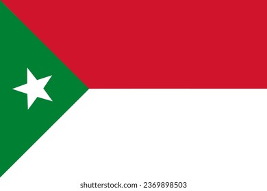 Flat Vector Flag of the Venezuelan State of Trujillo