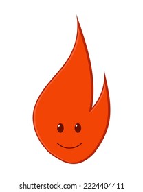 Flat vector flame icon, good for design, web, background, application, UI, mock up, EPS10