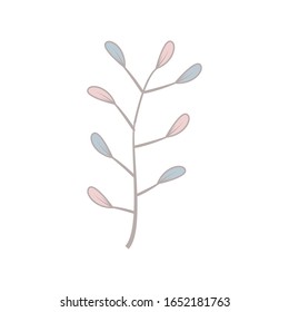 Blumenstrauß-Design-Ornament mit flacher Vektorillustration