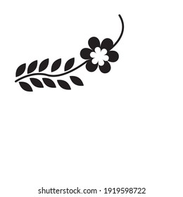 flat vector floral design or logo or icon