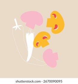 Conjunto de ícones de frutas e legumes de vetor plano, coleção de ilustração de alimentos saudáveis