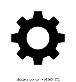 Flat vector gear. Settings icon.