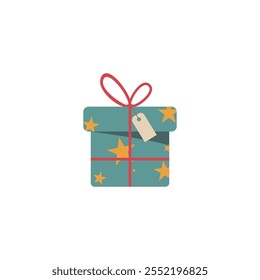 Flat Vector Gift Box Illustration Natal Vector Simple