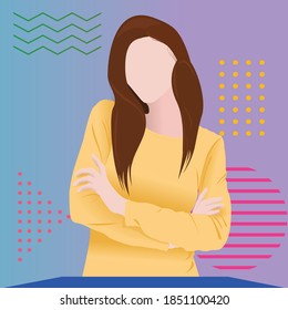 A Flat Vector Girl Illustration
