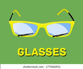 Flat vector Glasses with windshields 