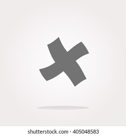 flat vector Glossy plus icon isolated on white background