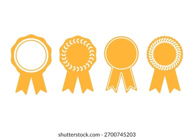 Vector plano de medalla de oro