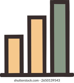 Flat vector graph icon. Simple chart or analytics symbol for data, statistics, finance, business growth, and infographics. EPS10 with JPG preview.