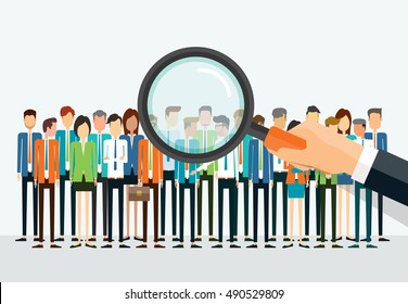 flat vector  group people business for marketing research concept and  group people business team concept