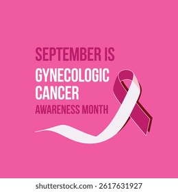 Flat vector Gynecologic Cancer Awareness Month celebration. Ideal for flyers, flat illustrations, and health awareness designs focused on women's cancer support and education.