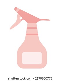 Flache Vektorgrafik von Haarspray. Flaches Haarrosa-Spray, Vektorgrafik einzeln