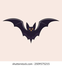 Flat vector Halloween Bat icon illustration
