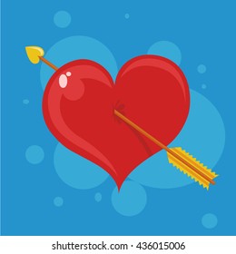  Flat Vector Heart Arrow Valentine's Day Animation