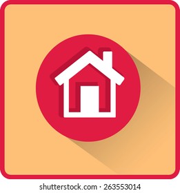 Icono del hogar del vector plano