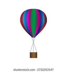 Flat vector hot air balloon symbol