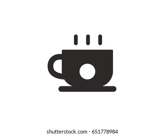 Flat vector hot drink cup icon