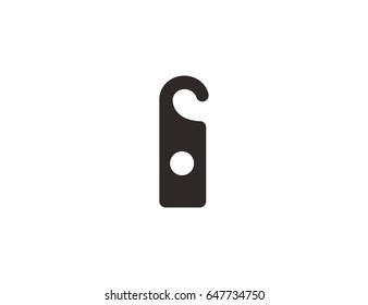 Flat vector hotel label symbol