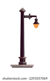 Flat vector icon of an antique lantern isolated