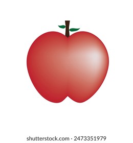 flat vector icon of apple fruit