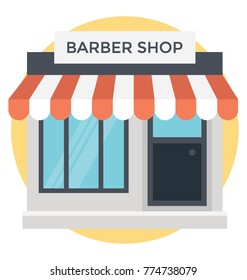 
Flat vector icon of a barber shop
