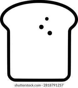 Flat vector icon of bread slice
