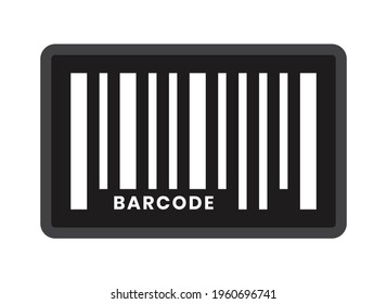 Flat vector icon a business inventory barcode or bar code for apps and websites