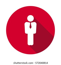 flat vector icon of businessman or manager.