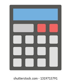 Flat vector icon of calculator.