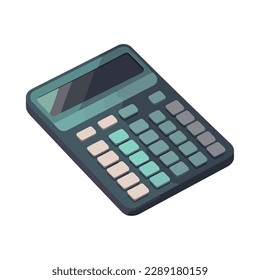 Flat vector icon of calculator icon isolated