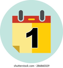 Flat vector icon of Calendar for Mobile & Computer