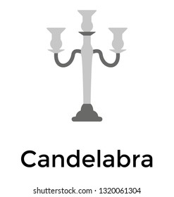 Flat vector icon of candle stand 