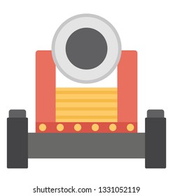 Flat vector icon of canon.