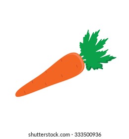 Flat vector icon carrot. Healthy vegetable. Ripe carrot