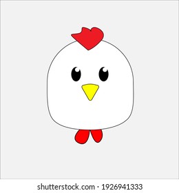 icono de vector plano pollo. ilustración vectorial