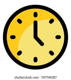 
Flat vector icon for clock, to make the realization of importance of time
