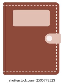 Flat vector icon of a closed book isolated on white background.