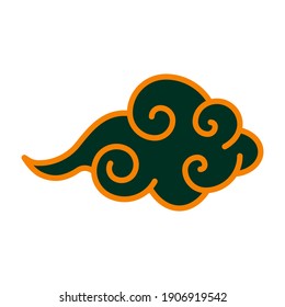 Flat vector icon of Cloud