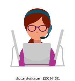 Flat vector icon of computer geek. Cartoon vector icon of computer geek. Vector flat icon of computer geek. Software Engineer, Front-End Developer, Support Team Members, Database Administrators, Graph