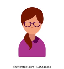 Flat vector icon of computer geek. Cartoon vector icon of computer geek. Vector flat icon of computer geek. Software Engineer, Front-End Developer, Support Team Members, Database Administrators, Graph