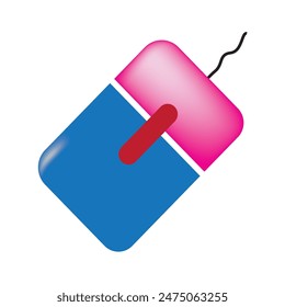 flat vector icon of computer mouse and laptop