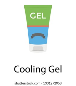 Flat vector icon of cooling gel.
