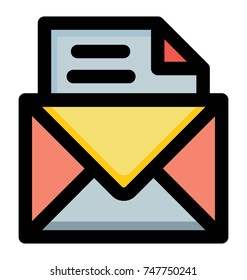 
Flat vector icon for correspondences, equally good to use for electronic and general purpose 
