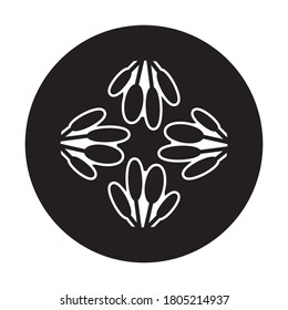 Flat vector icon cucumber slice or gherkin for apps and websites