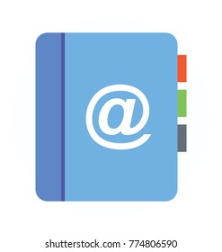 
Flat vector icon design of an address book
