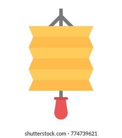 Flat vector icon design of a chinese scroll