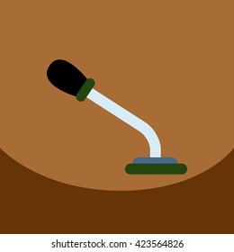 flat vector icon design collection microphone in flat style