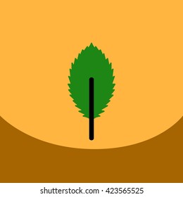 flat vector icon design collection leaf of tree