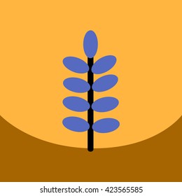 flat vector icon design collection leaf of tree